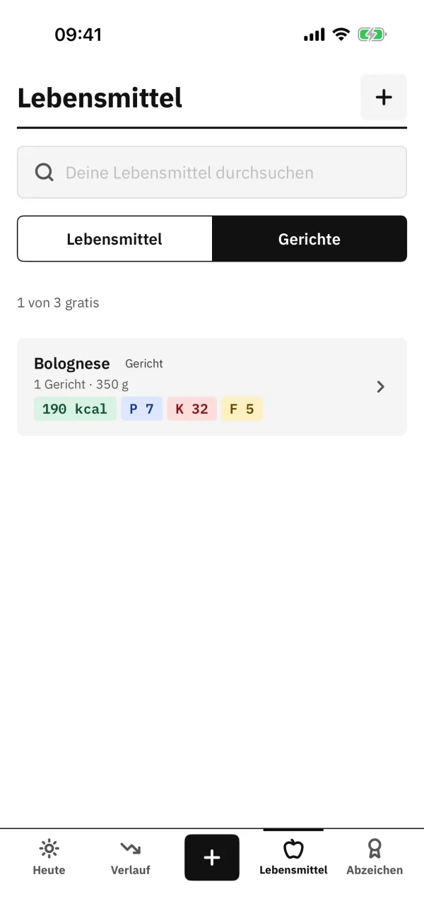 Lebensmittel, Reiter Gerichte: das Gericht Bolognese mit Kalorien und Makros